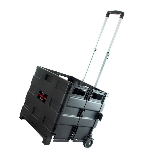 Home Heavy Duty Carry All Easy Folding Cart With Lid - Black