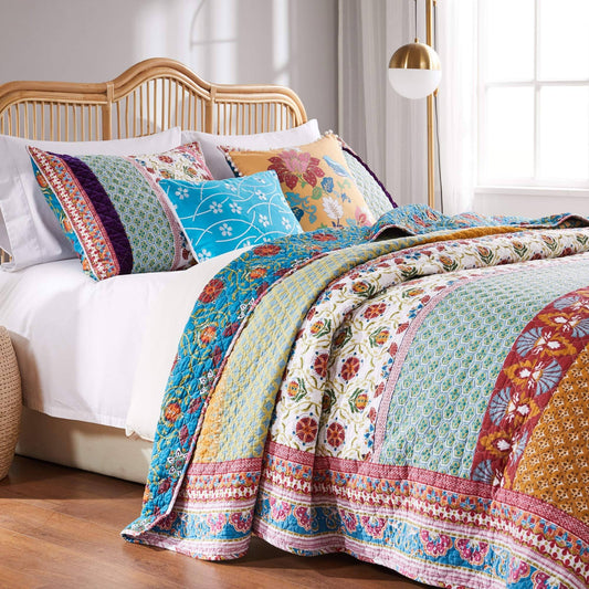 Home Thalia Cotton Quilt Set, 5-Piece Full/Queen