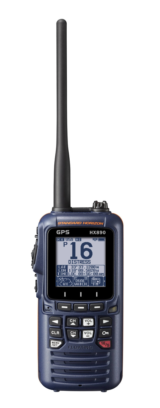 Hx890 Floating 6 Watt Class H Dsc Handheld Vhf/Gps - Navy Blue - Hx890nb
