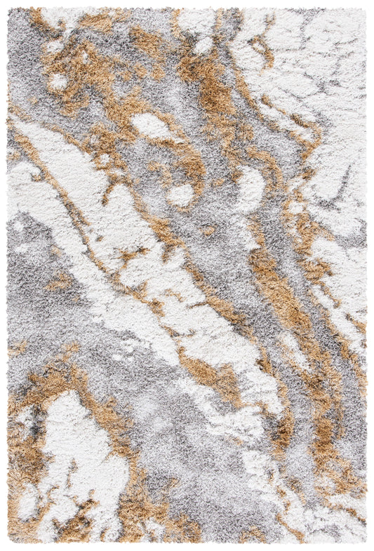 Horizon Shag Collection Hzn890d Grey / Gold Rug - 8' X 10'