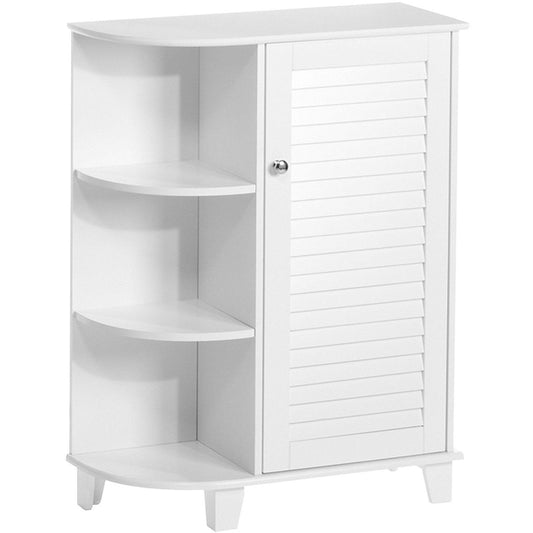 Home Ellsworth Floor Cabinet With Side Shelves, White