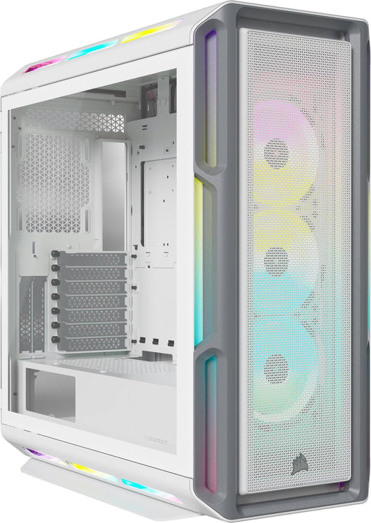Icue 5000t Rgb Tempered Glass Mid-Tower Atx Pc Case - White
