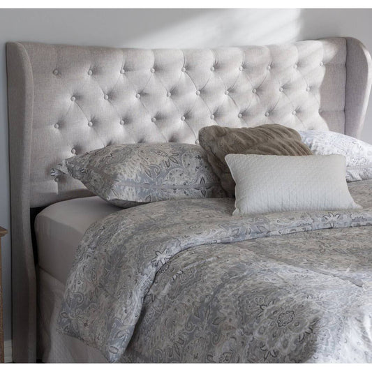 Home Co Estefana Upholstered Wingback Headboard Size: Full Upholstery: Dark Gray