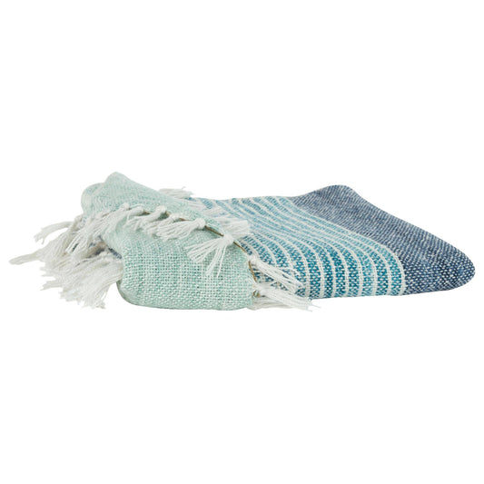 Home Stripe 50" X 60" Throw, Multi- Blue/Greens (Thrth0741u4gr5060)