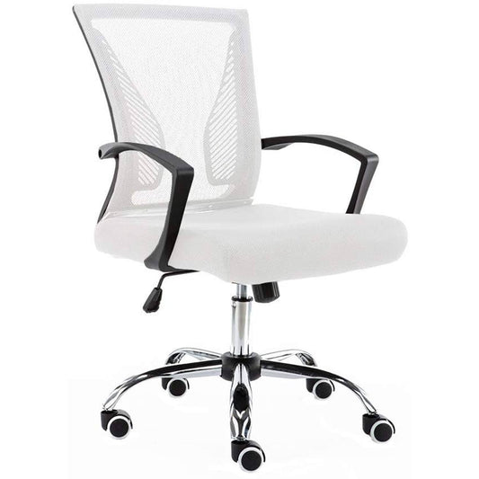 Home Zuna Mid-Back Office Chair, White