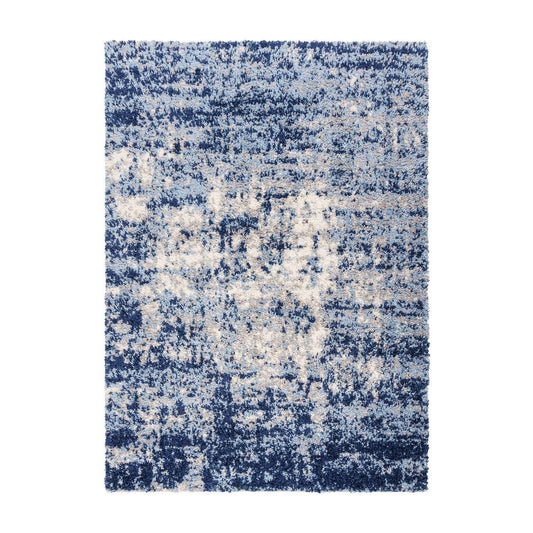 Holmby Halsbury Navy 5 Ft. X 7 Ft. Abstract Shag Indoor Area Rug
