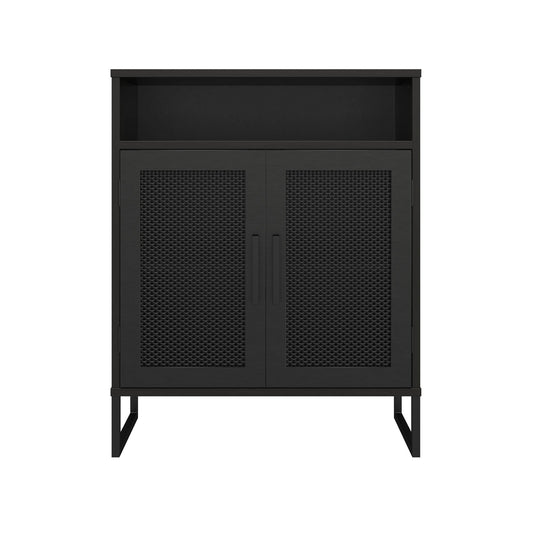 Home Purdue Storage Cabinet Black Oak