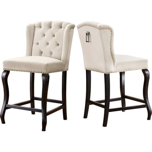 Hill 27.5" Bar Stool Rosdorf Park Upholstery Color: Cream
