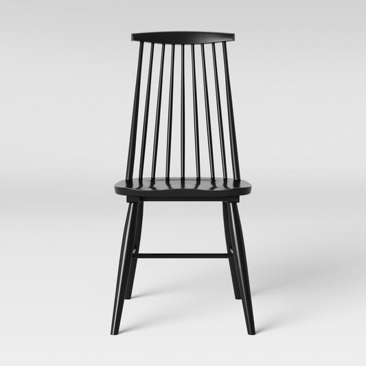 High Back Windsor Dining Chair Black -