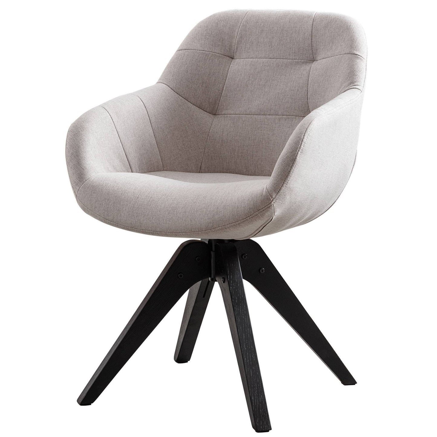 Home Office Swivel Desk Chair Fabric Accent Chair - White