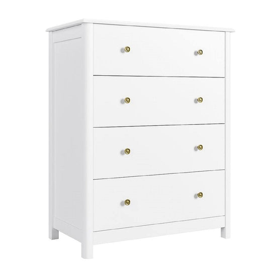 Horizontal Dresser With 4 Drawer, Wide Chest Of Drawers Nightstand For Bedroom Kids Room Closet Entryway, White, Kids Unisex, Size: 29 X 15.7 X