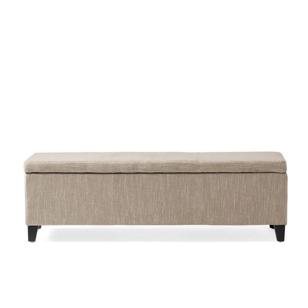 House Glouser Sand Fabric Storage Bench Brown