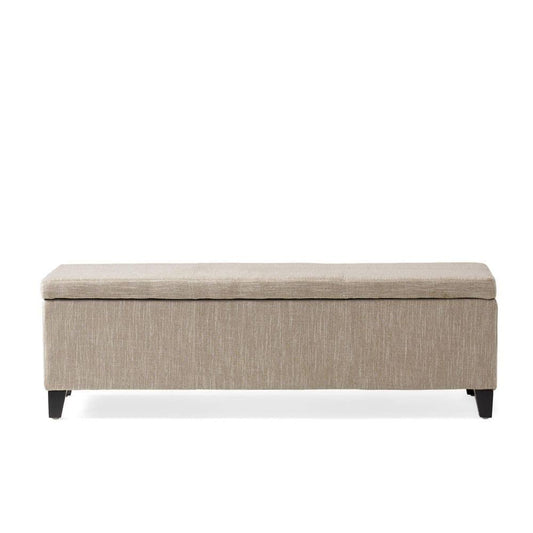 House Glouser Sand Fabric Storage Bench Brown