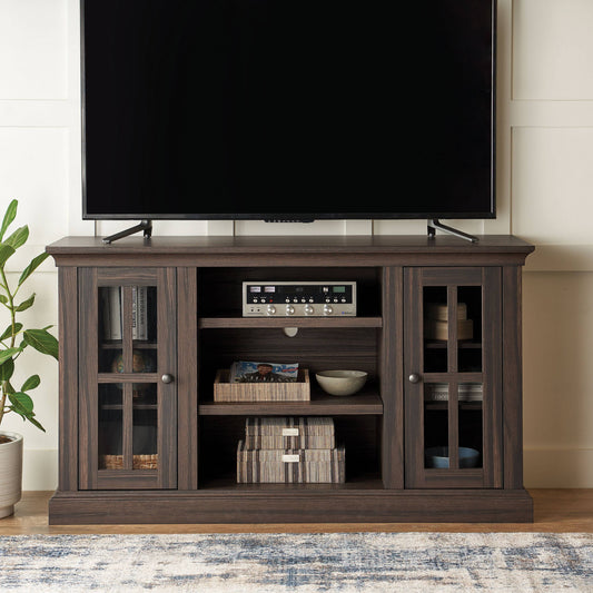 Homes & Gardens Canton Media Console, Fits Most 70" Flat Panel Tvs, Tobacco Oak Finish