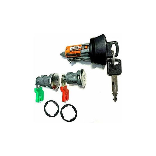 Ignition Switch Lock Cylinder Pair -2 Door Lock Cylinder W/2 Logo Keys Lc6177 Dl5886