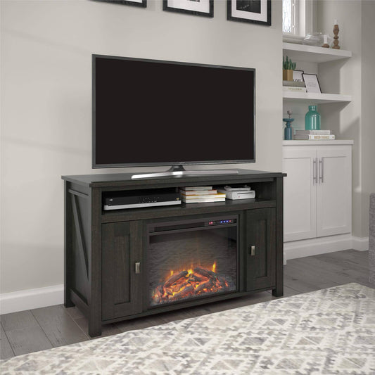 Home Farmington Black Oak 50" Electric Fireplace Tv Console