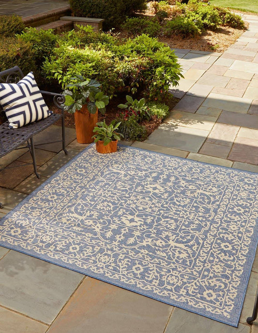 Home Pashio Pas 6' X 6' Square Area Rug - Navy Blue