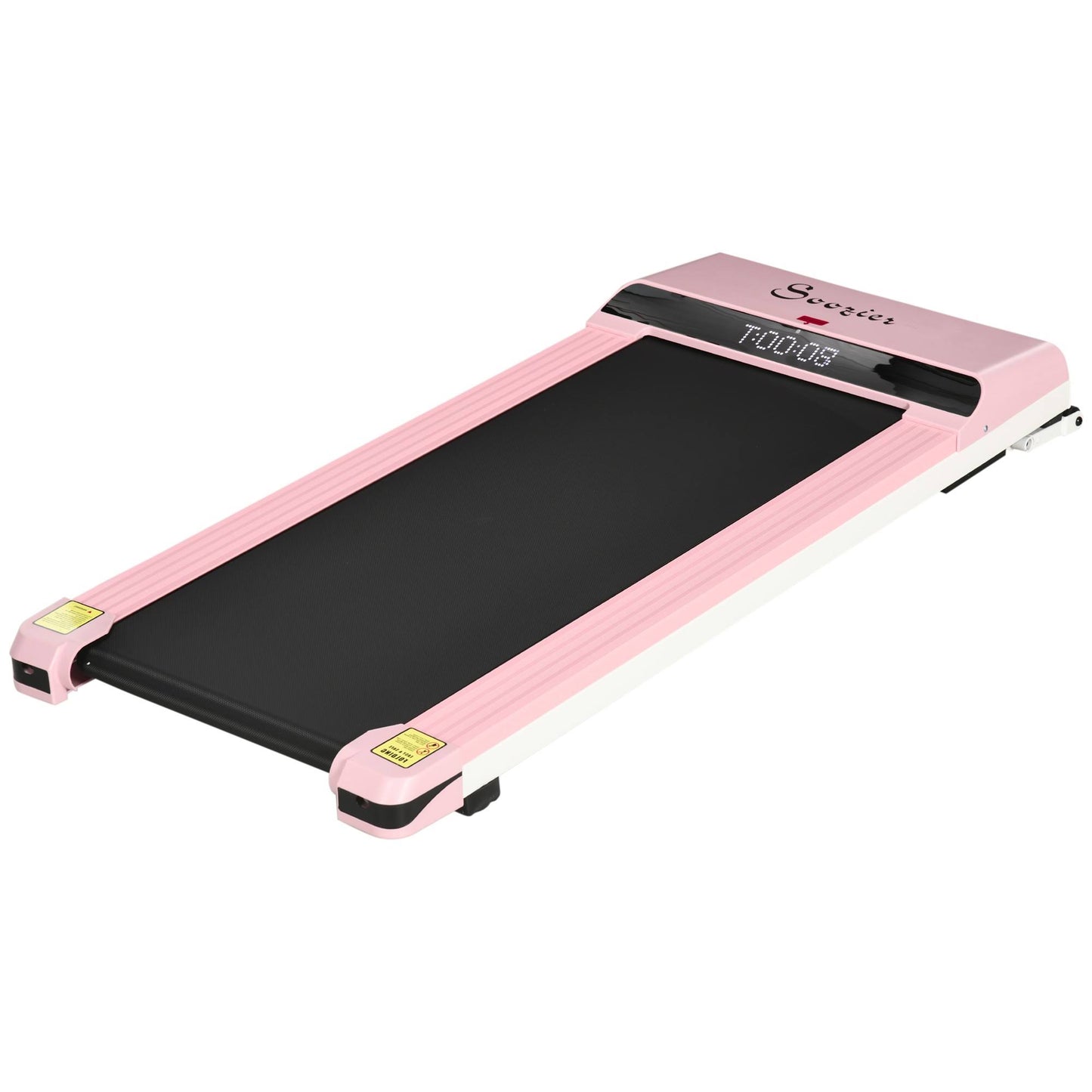 Home Gym Treadmill, Walking - Jogging Exercise Machine W- Lcd Monitor, Pink