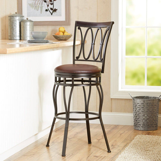 Homes & Gardens Adjustable Barstool, Brown