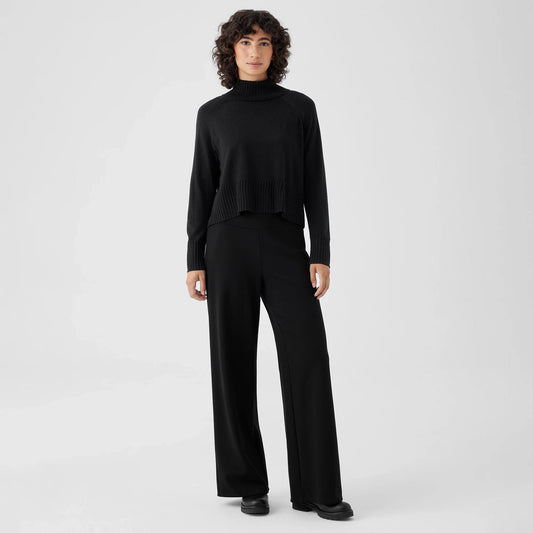 High Rise Wide Leg Pants In Black