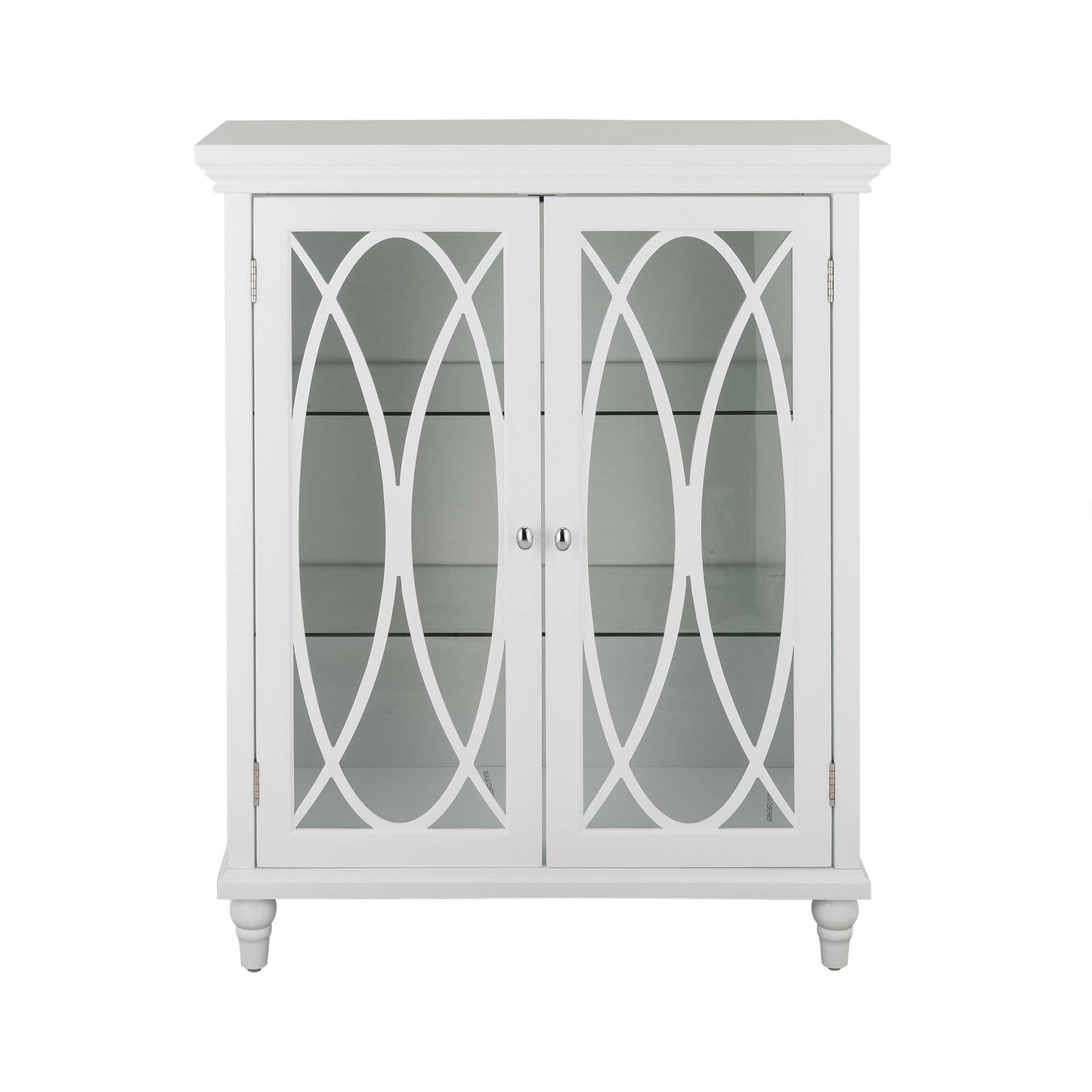 Home Florence Double Door Floor Cabinet, White