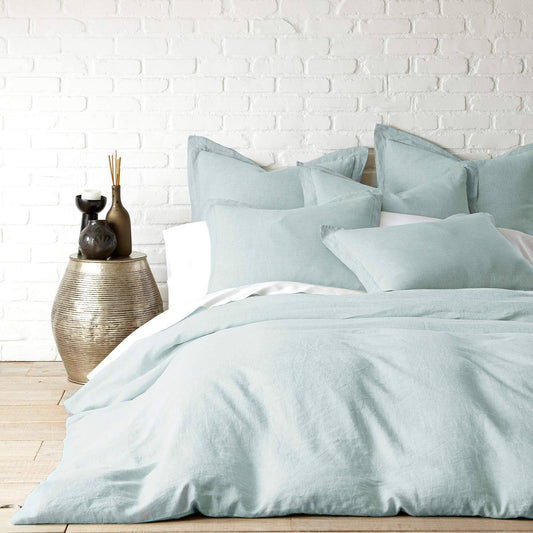 Home Duvet Cover -Washed Linen In Sandstone Full/Queen, Beige