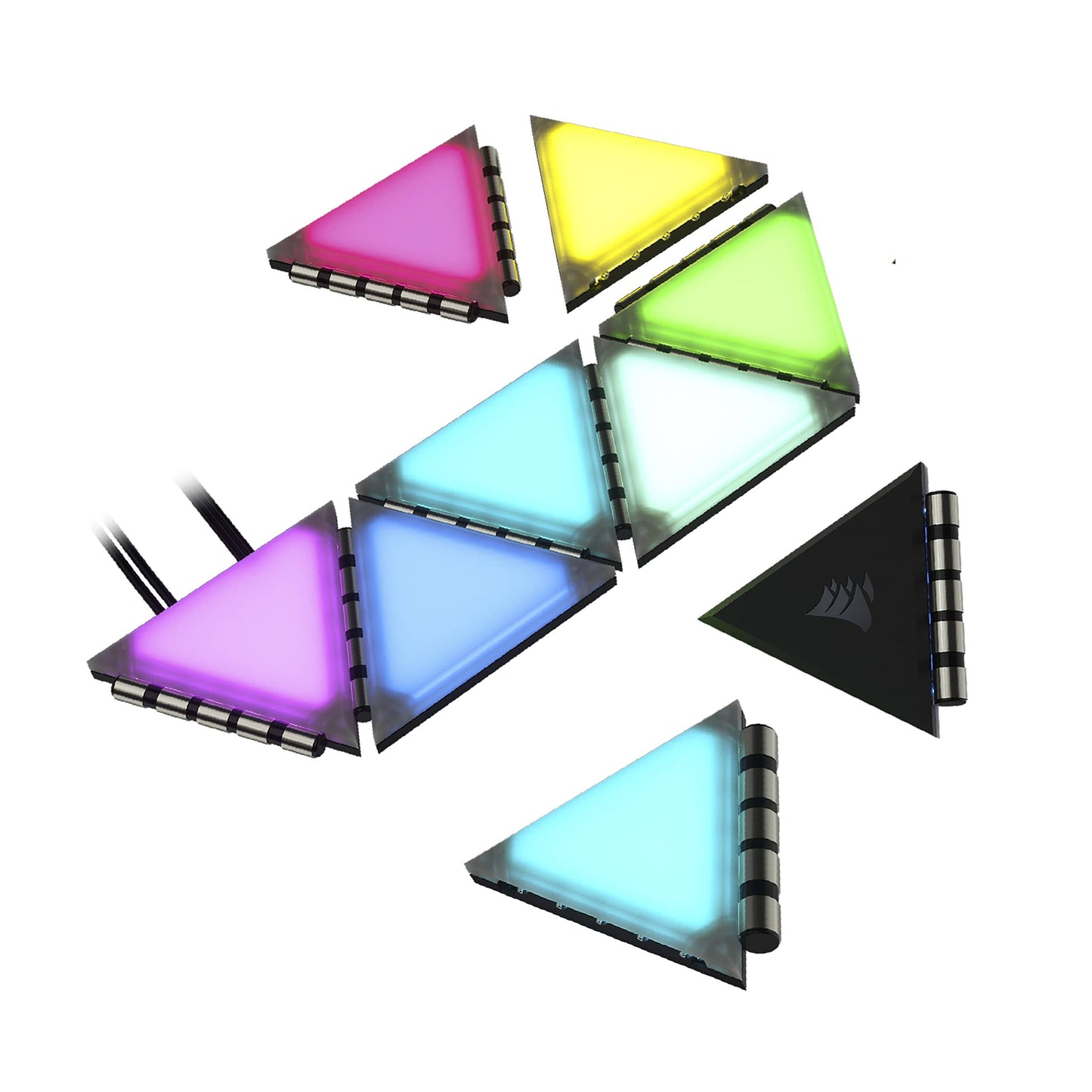 Icue Lc100 Case Accent Mini-Triangles Lighting Panels Expansion Kit