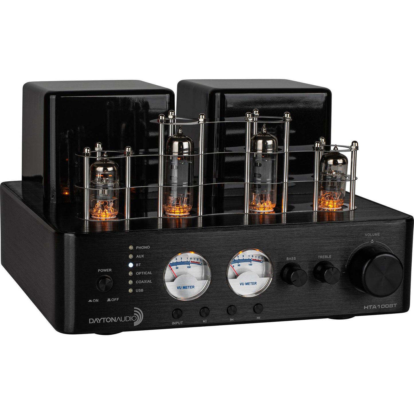 Hta100bt Hybrid Stereo Tube Amplifier With Bluetooth Usb Aux Phono In Sub Out 100w