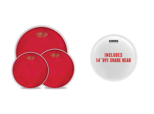 Hydraulic Red Rock Pack With 14" Uv1 Snare Drum Head