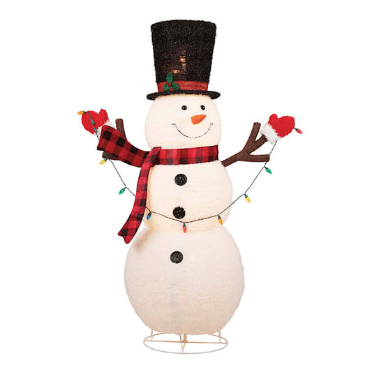 Home Outdoor Pre-Lit 6' Pop-Up Fluffy Snowman