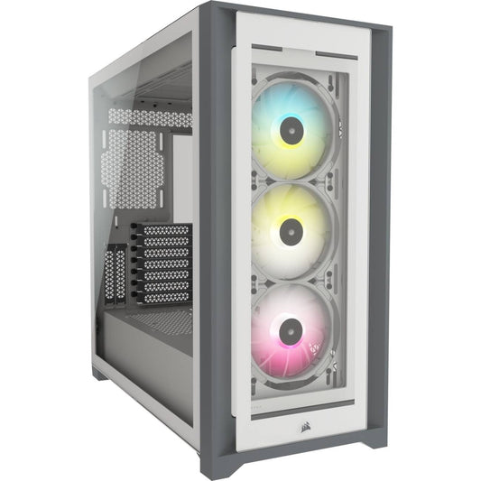 Icue 5000x Rgb Tempered Glass Mid-Tower Atx Pc Smart Case - White