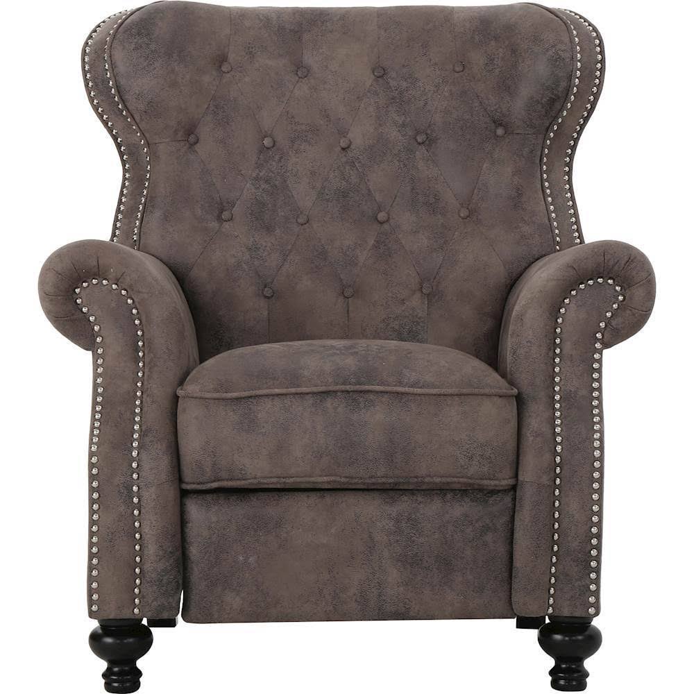 House Walder Recliner In Warm Stone And Dark Brown