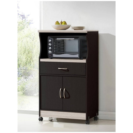 Hik77 Microwave Cart, Chocolate Grey