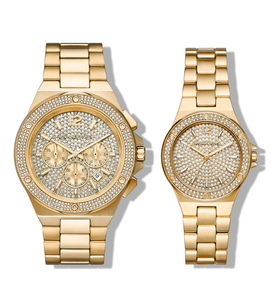 His And Hers Lennox Watch Gift Set - Gold/Gold
