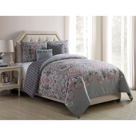 Home Amherst 4-Piece Reversible Twin Xl Comforter Set In Aqua