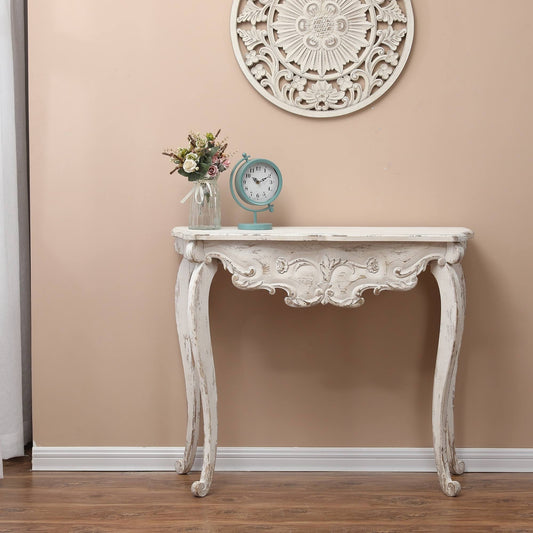 Home Wood Vintage Console And Entry Table, White