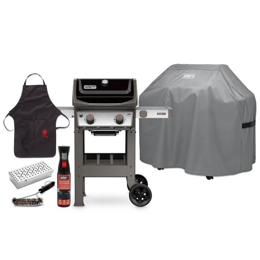 Ii E-210 2-Burner Liquid Propane Gas Grill Combo With Grill Cov