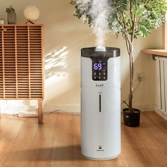 Humidifiers For Large Room Wholehouse Humidifier 1000 Sq. Ft 4.2 Gal 16l Floor Humidifier 360° Nozzles Cool Mist Ultrasonic Humidifier