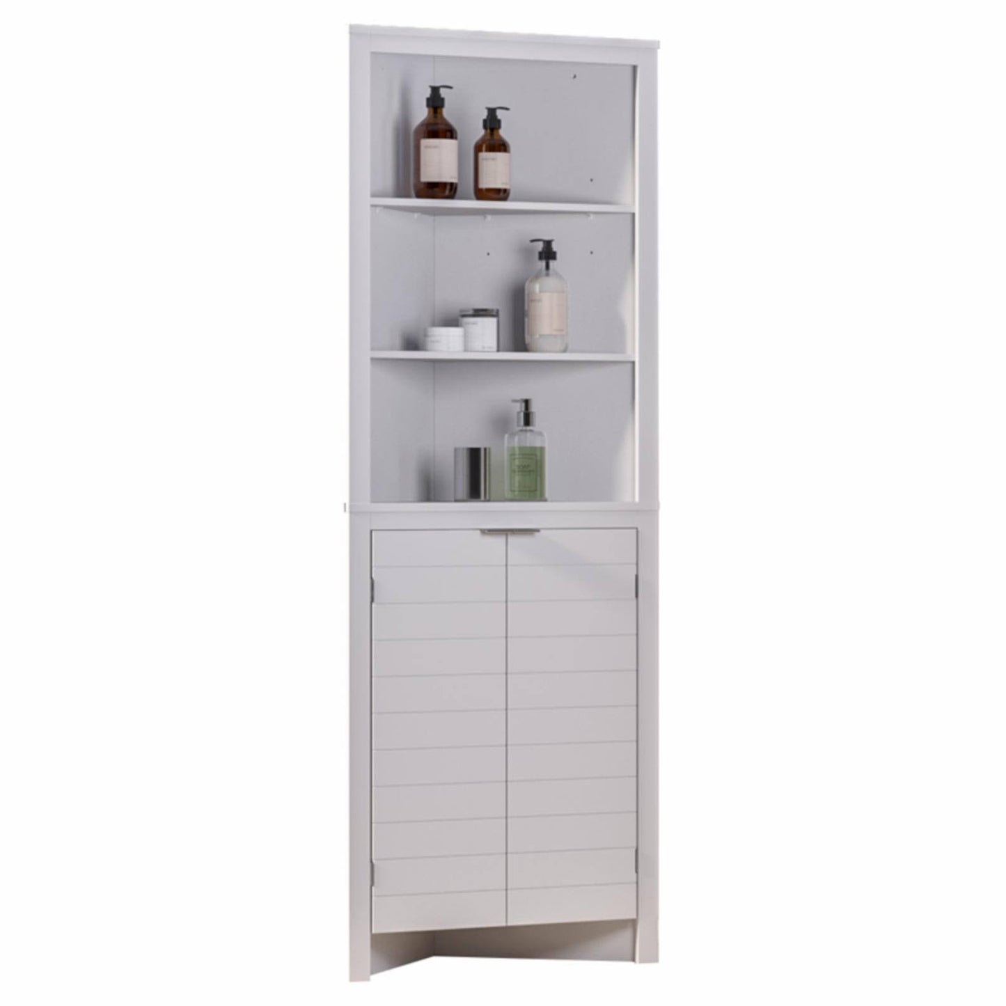 Home Madison Tall Corner Cabinet, White