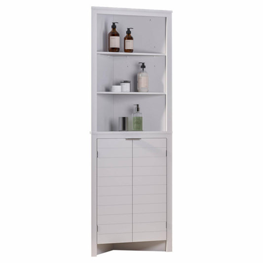 Home Madison Tall Corner Cabinet, White