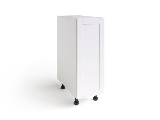 Home Cabinet 12-In W X 30.6-In H X 24.8-In D White Door Base Fully Assembled Stock Cabinet (Shaker Door Style)