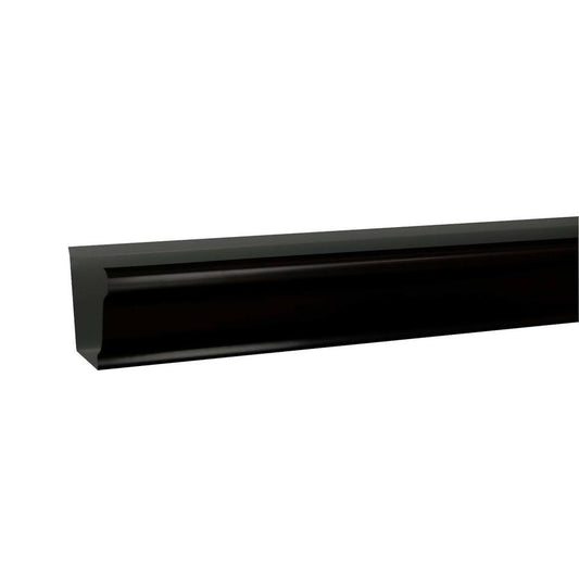 Home Products 6 In. X 10 Ft. Black Aluminum K-Style Gutter