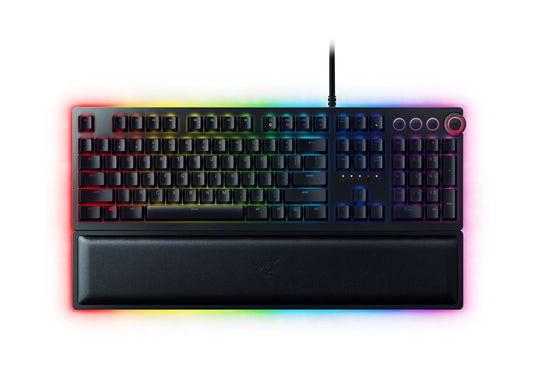 Huntsman Elite Gaming Keyboard With Wrist Rest - Linear Optical Switches, Black