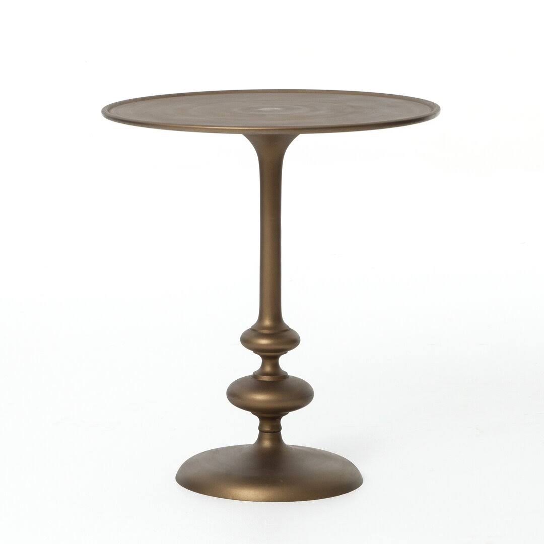 Home Alcesta Dining Table Narrow (Up To 30" Width) Color Gray/Yellow