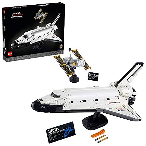 Icons Nasa Space Shuttle Discovery 10283 Model Building Set - Spaceship Collection With Hubble Telescope, Detailed Display For Home Or Office