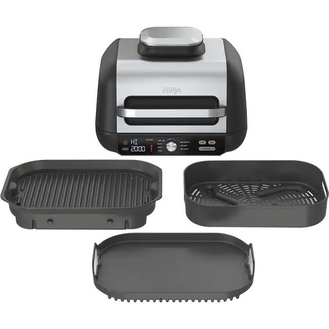 Ig601 Foodi Xl 7-In-1 Indoor Grill Combo With 12 Piece Knife Set, Size: 7 In