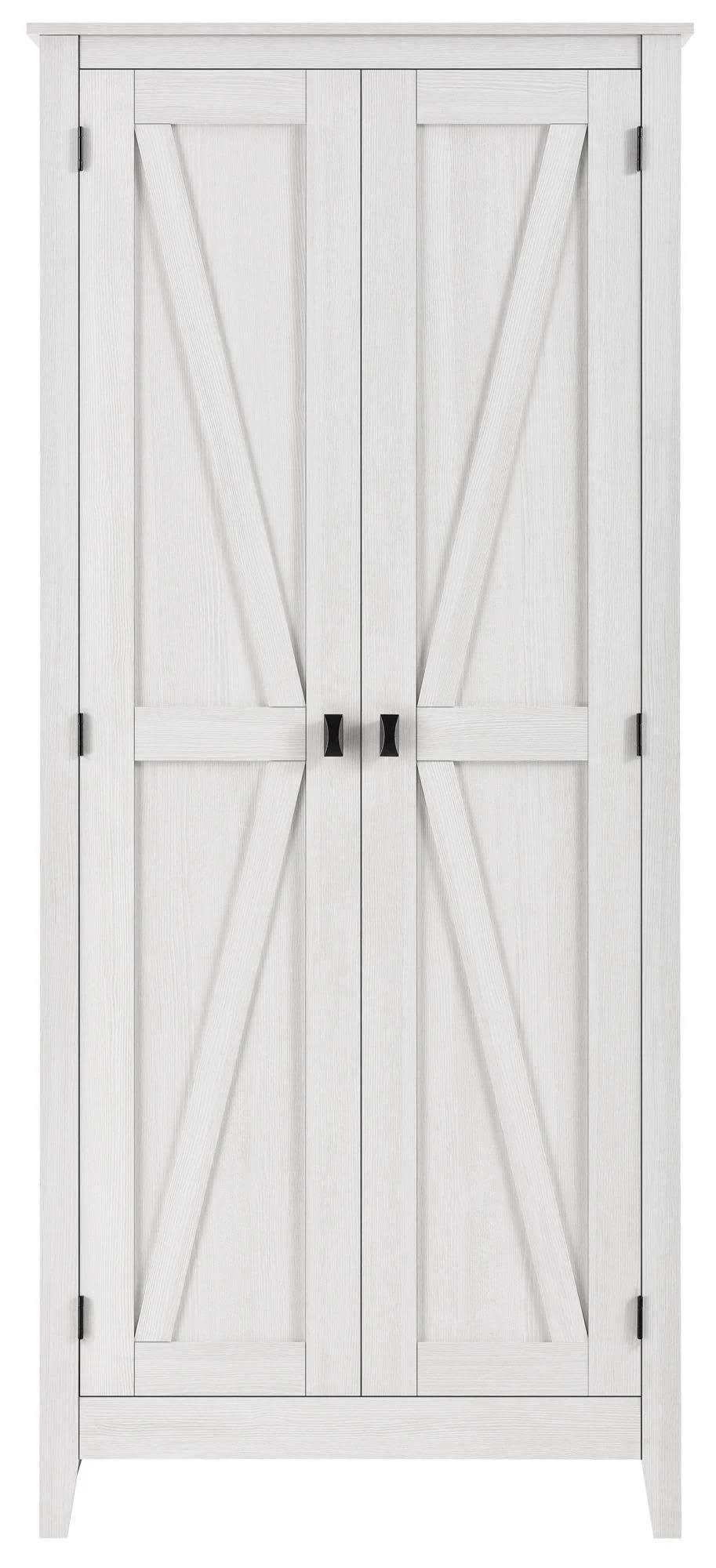 Home Farmington 31 1/2" Wide Storage Cabinet, 4 Shelves, Ivory Pine