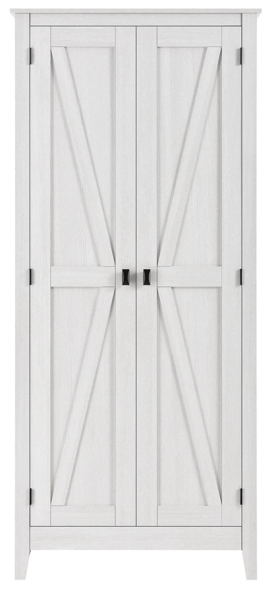 Home Farmington 31 1/2" Wide Storage Cabinet, 4 Shelves, Ivory Pine