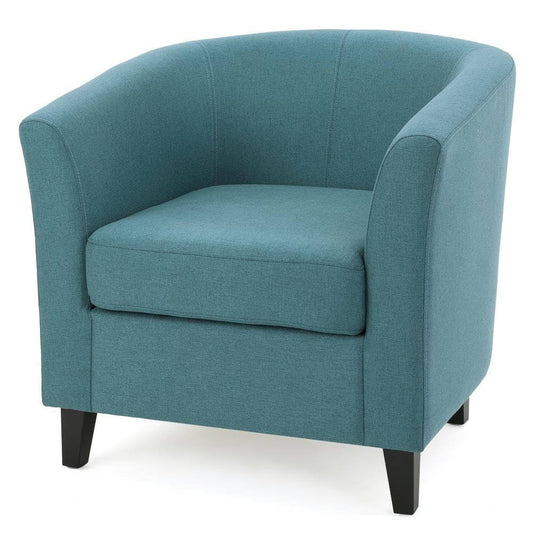 House Preston Dark Teal Fabric Low Back Club Chair