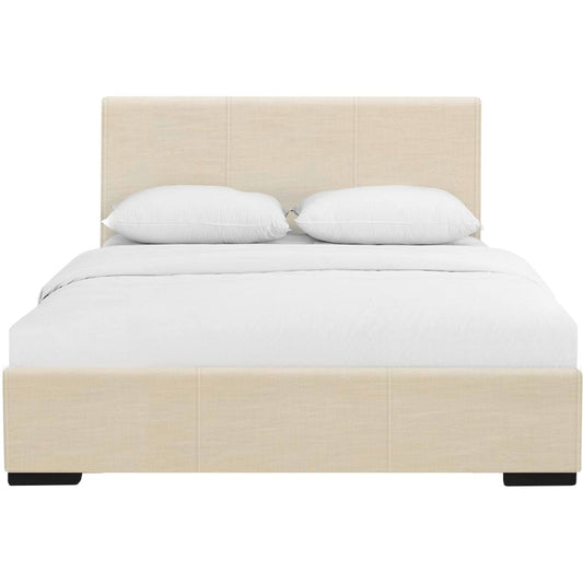 Hindes Beige Twin Platform Bed In Off-White | 86959